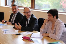 Brice MOREY, Délégué départemental ARS de la Côte-d’Or, en présence de Joël BOURGEOT, Sous-Préfet de Montbard, d’Emmanuelle COINT, représentant le Président du Conseil départemental, d’élus, de représentants d’associations, de professionnels de santé libéraux