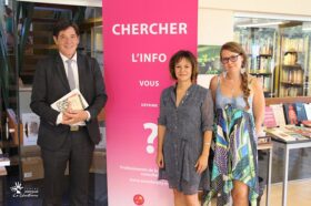 Bruno Madelpuech, directeur du CHLC -Laure Alexandre-Duband – responsable et Audrey Ferriez – assistante