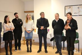 Dr Anne-Clémence FEDERICO, Cédric DUTARTRE, cadre de santé CMP d'Auxonne, Dr Ophélie GRANON, François MARTIN, Directeur du CHLC, Jacques-François COIQUIL, le Maire d’Auxonne et Emmanuelle COINT, présidente du Conseil de Surveillance et représentant le Président du Conseil Départemental